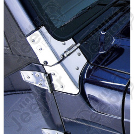 Kit de charnières de baie de pare brise en acier inox pour Jeep Wrangler TJ - 11112.02