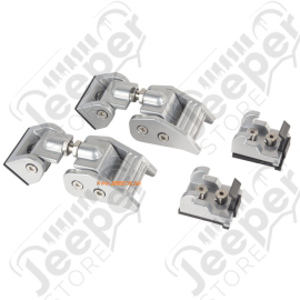 Kit d'attaches capot en aluminium grise Jeep Wrangler JL et Wrangler JL Unlimited