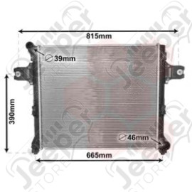 55116858AA Radiateur moteur 3.0L CRD Jeep Grand Cherokee WH, WK