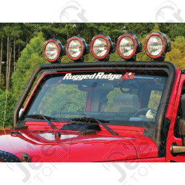 Rampe de lampes portées (jusqu'à 5 phares) couleur noire - Jeep Wrangler JK - 1513.30 / 11232.21 / 11232-21