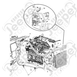 Tuyau de climatisation pour 3.0L CRD - Jeep Grand Cherokee WH / WK - 55116714AF