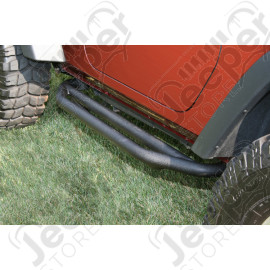Kit de marches pieds acier noir pour Jeep Wrangler JK 2 portes