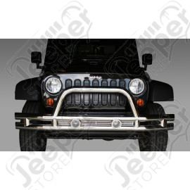Pare chocs avant tubulaire acier / inox Jeep Wrangler JK