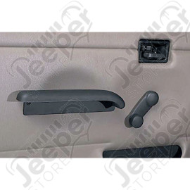 Kit d'appuie bras noir pour portes pleine (gauche et droit) Jeep CJ7 et Wrangler YJ