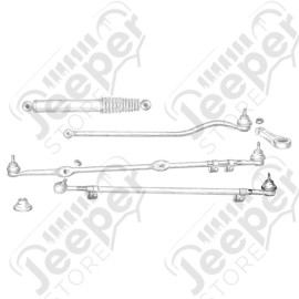 Rotule de direction sur la barre d´accouplement roue gauche - Jeep Cherokee XJ - 52005741