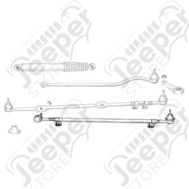 Barre d'accouplement complète (3 parties) pour Jeep Wrangler TJ