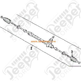 Crémaillère de direction avec les 2 rotules axiales - Jeep Renegade - 68263318AA