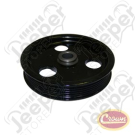 Poulie de direction assistée 2.5L essence, (courroie plate - 135mm - 6 gorges) Jeep Wrangler YJ 