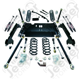 TJ SWB: 4” Enduro LCG Long Arm Suspension System & 9550 VSS Twin-Tube Shocks