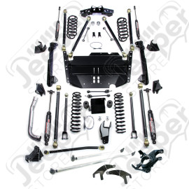 TJ SWB: 5” Pro LCG Long Arm Suspension System, High Steer & 9550 VSS Twin-Tube 