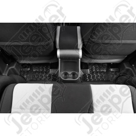 Tapis arrière caoutchouc noir préformé , Jeep Wrangler JK (2 portes)
