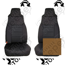 Kit Housses de sièges avant - Couleur : Marron Jeep Wrangler TJ