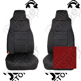 Kit Housses de sièges avant - Couleur : Rouge Jeep Wrangler TJ