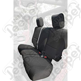 Kit de housses de banquette arrière noir en néoprène Jeep Wrangler JK (2 portes)