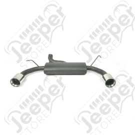 Silencieux d'échappement acier/inox noir 2 sorties inox pour moteur 2.8L CRD, 3.6L V6 et 3.8L V6 essence pour Jeep Wrangler JK (2 et 4 portes) - 0252.23 / 136-302/16 / 13630216 / 136-302-16