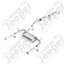 Ligne d'échappement inox BORLA double sortie (sans collecteur) moteurs 2.8L CRD et 3.6L V6 essence - Jeep Wrangler JK - 140460