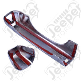 Kit d'enjoliveurs chromées de poignées de portes et coffre Jeep Wrangler JL Unlimited (4 portes)