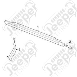 Revêtement de bas de caisse plastique gauche Jeep Grand Cherokee WH, WK
