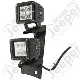 Kit de support sur baie de pare brise pour 2 phares (la paire) Jeep Wrangler JK