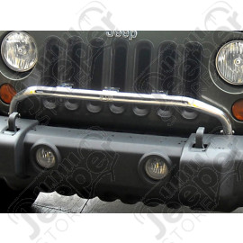 Rampe de lampes portées sur pare chocs, acier inox, JK