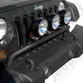 Rampe de lampes portées noir sur pare chocs avant Jeep Wrangler JK