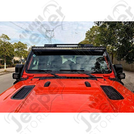 Fixations pour rampe LED 50'' à 52'' avec 2 fixations pour phare en bas de baie de pare brise Jeep Gladiator JT (sauf modèle Mojave)