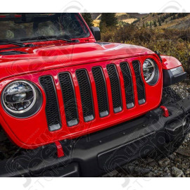 Kit d'inserts blanc (enjoliveurs) de calandre et phares pour Jeep Wrangler JL (phase 1)