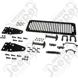 Kit complet de capot acier noir Jeep CJ, Wrangler YJ 