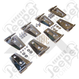 Kit de charnières de porte acier inox - Jeep Wrangler JK Unlimited (4 portes) - RT34079