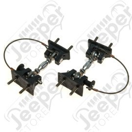 Kit attache capot moteur réglable acier Jeep CJ, Wrangler YJ