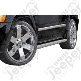 Kit marchepied tubulaire acier inox (diamètre : 75mm) - Jeep Grand Cherokee WH