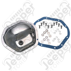 Couvercle de différentiel arrière en acier inox chromé Dana 44, Jeep CJ