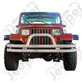 Pare buffles avant (Pare chocs) acier noir Jeep Wrangler YJ 