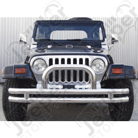 Pare buffles avant (Pare chocs) acier inox Jeep CJ7, CJ8