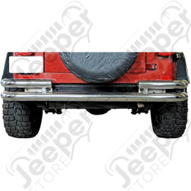 Pare Chocs arrière double tube inox ''California'' Jeep CJ, YJ