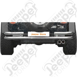 Pare Chocs arrière double tube inox ''California'' Jeep Wrangler TJ