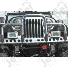 Barre de protection (Pare buffles) "New Yorker" acier inox, Jeep CJ (vendu sans pare chocs (traverse))