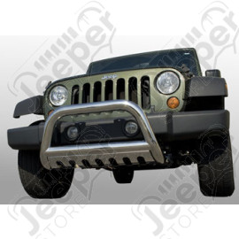 BIG BAR 76 MM INOX JEEP WRANGLER JK 2007-2018 Diamètre 76 mm en acier inoydable fixation sans soudure ni perçage. Avec supports de phare additionnels prévu sur le big bar.