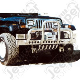 Barre de protection (Pare buffles) "New Yorker" acier inox, Jeep CJ (vendu sans pare chocs (traverse))