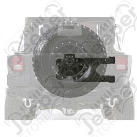 Support de roue de secours renforcé pour pneu jusqu'à 37" pour Jeep Wrangler JK