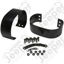 Bumperettes arrière acier noir , Jeep CJ, Wrangler YJ, TJ (la paire)