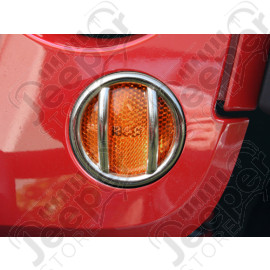 Grilles de protection de feu, acier inox (feux clignotants avant calandre), Wrangler JK,