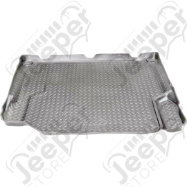 Tapis de coffre plastique caoutchouc gris préformé , Jeep Wrangler JK (2 portes)