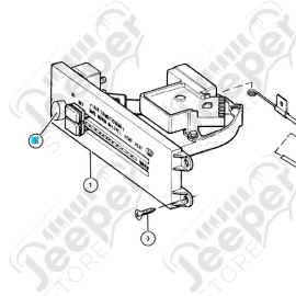 Kit de boutons de ventilation de tableau de bord (sans clim - 5 bornes) pour Jeep Wrangler TJ