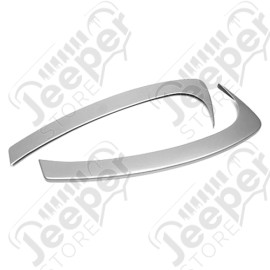 Kit Enjoliveurs tableau de bord centrale (2 pieces) (couleur: argent) Jeep Wrangler JK
