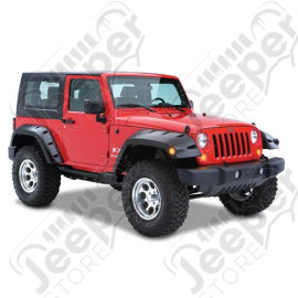 Kit d élargisseurs d aile Bushwacker ARRIERE, 2 éléments, 2 portes, Wrangler JK