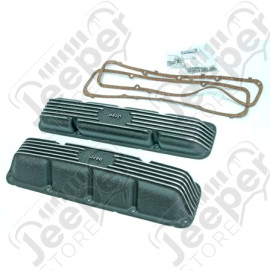 Kit de 2 caches culbuteurs Aluminium noir, moteur V8 AMC Jeep