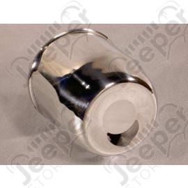 Cache moyeu de roue FERME (arrière) en acier chromé (diamètre 110mm) - Jeep CJ2, CJ3, CJ5, CJ6, CJ7, CJ8, Wagoneer SJ