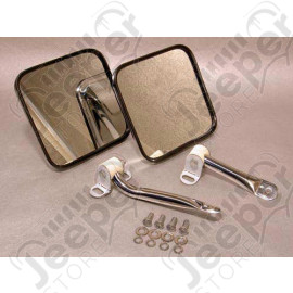 Kit de rétroviseurs extérieur, acier inox, pour Jeep CJ et Wrangler YJ