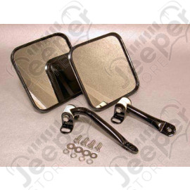 Kit de rétroviseurs extérieur, acier noir, pour Jeep CJ et Wrangler YJ